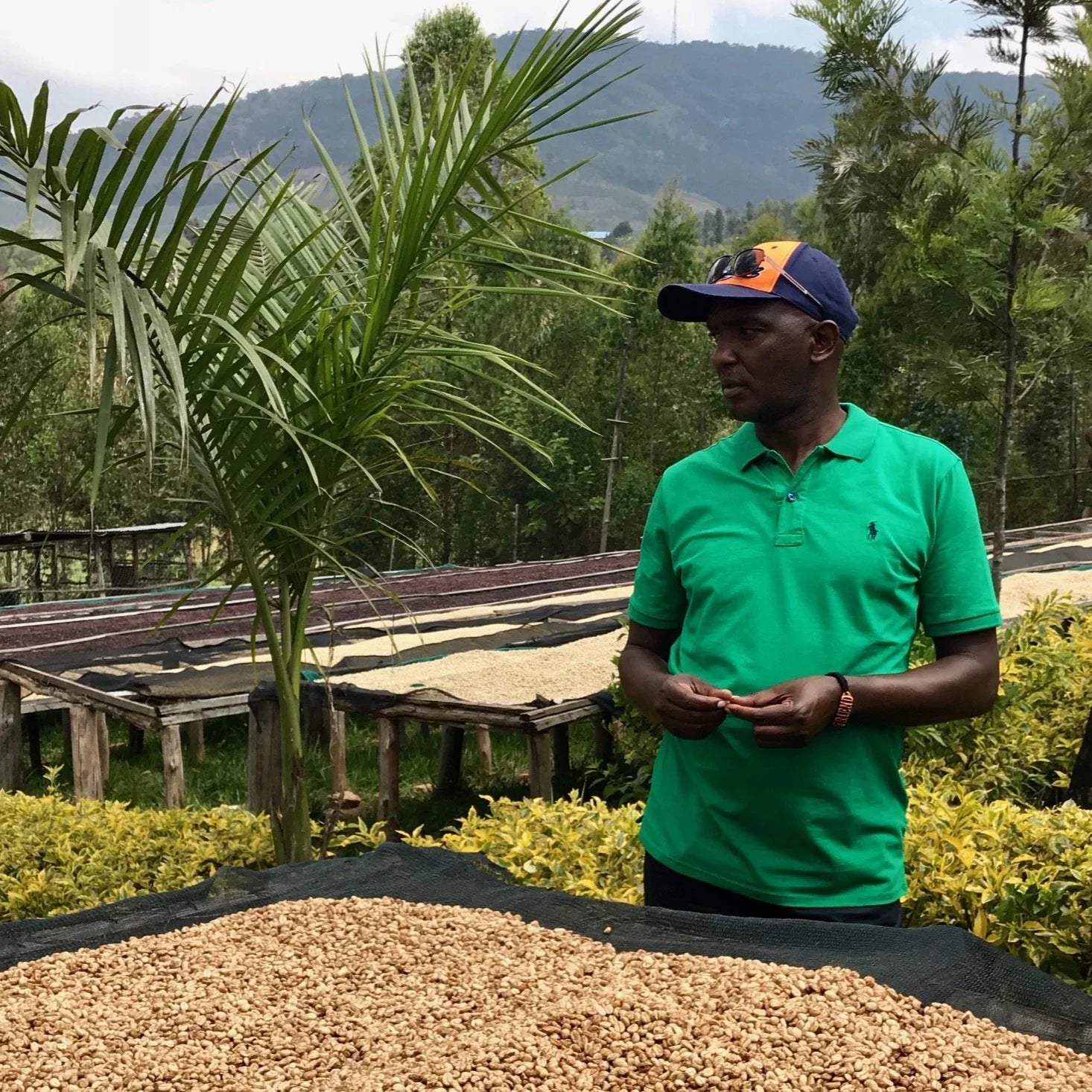 Coffee Farmer in Rwanda Huye Mountian